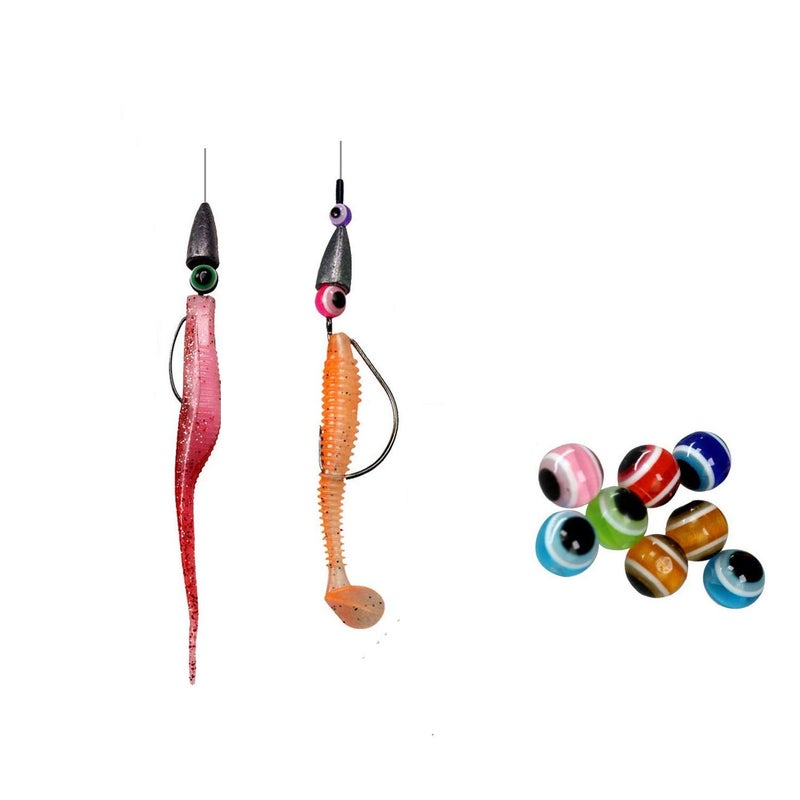 Laxygo 120pcs 12mm Multicolor Fish Eye Beads Fishing Line Beads Assorted Mixed Color 6mm/8mm/10mm/12mm - Image 2